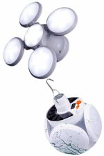 5 Kanatlı Bahçe Aydınlatma Led Askılı Solar Güneş Enerji Usb Sarjlı - Görsel 4