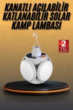 5 Kanatlı Bahçe Aydınlatma Led Askılı Solar Güneş Enerji Usb Sarjlı - Görsel 2