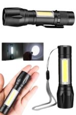 Uzun Menzilli Şarjlı El Feneri Uzun Ömürlü Led Işık Lamba - Görsel 4