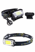 Yüksek Işıklı Şarjlı ve Sensörlü LED Kafa Lambası Kamp Lambası - Görsel 5