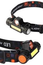 Ledli Şarjlı Kafa Lambası LED Şarjlı Su Geçirmez Kafa Feneri - Görsel 3