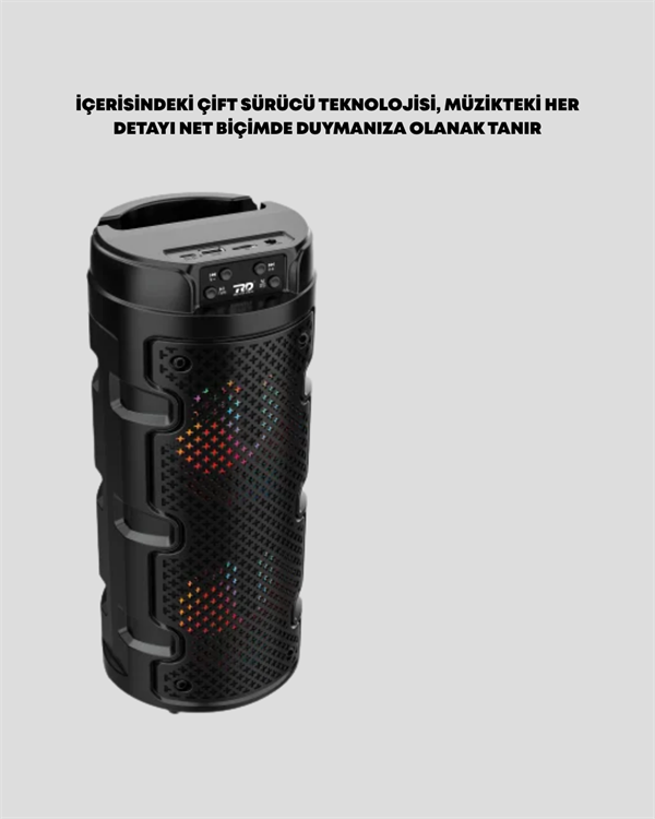 1212758_kompakt-tasarim-yuksek-ses-performansi-3-2d22.png Kompakt Tasarım, Yüksek Ses Performansı – Çoklu Giriş Seçenekli Kablosuz Hoparlör (Bluetooth, USB, SD Kart, AUX) - Görsel 2
