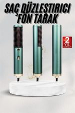 Fön Tarak Saç Düzleştirici Saç Kurutma Makinesi Sıcak Hava Fırçası - Görsel 2