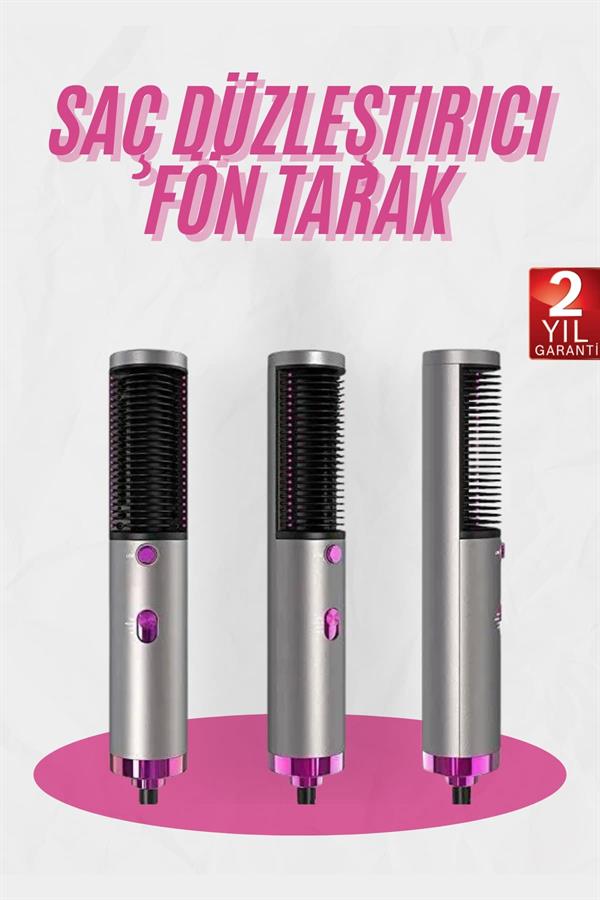 Compressed by jpeg-recompress Fön Tarak Düzleştirici Seramik Kaplama Fön Makinesi Saç Kurutma - Görsel 2