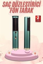 Saç Düzleştirici Fön Makinesi Saç Fırçası Profesyonel Üflemeli - Görsel 2