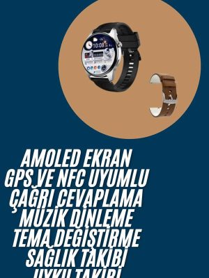 2025 Model Akıllı Saat Titreşimli Uyku ve Sağlık Takibi NFC ve GPS Uyumlu