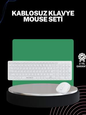 2.4 Ghz Wireless Kablosuz Klavye Mouse Seti Tv Pc Uyumlu