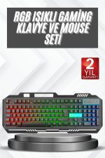 Işıklı Oyuncu Q Klavye Mouse Seti Siyah Gaming Oyuncu Klavye - Görsel 2