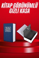 Kitap Görünümlü Gizli Kasa Büyük Boy Anahtarlı Kilitli Para Kasası - Görsel 2