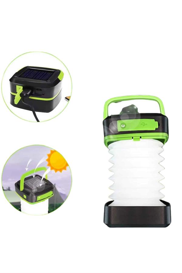 Compressed by jpeg-recompress Kamp Lambası Katlanabilir Lamba Solar Şarjlı Led Lamba El Fenerli - Görsel 1