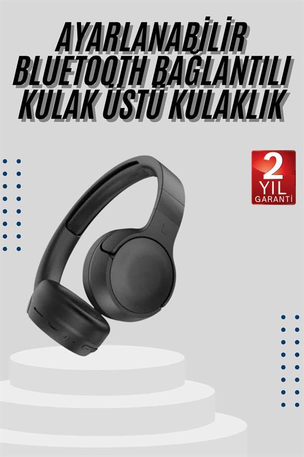 Compressed by jpeg-recompress Kablosuz Bluetooth Kulaklık Kulak Üstü Ayarlanabilir Uzun Ömürlü - Görsel 2