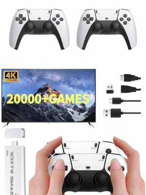 3D 4K 2000 Oyunlu Game Stick Oyun Konsolu Çift Konsol