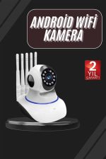 LED Aydınlatmalı 5 Antenli Motorlu 1080P Wifi Kamera Sensörlü - Görsel 2