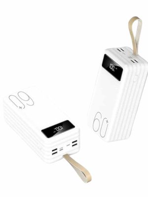 Powerbank 60.000 Mah Taşınabilir Şarj Hızlı El Fenerli Dijital Göstergeli