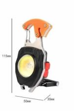 7 Modlu Mini Led Lamba Anahtarlık USB Şarjlı Kamp İçin Taşınabilir - Görsel 4