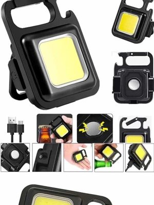 Işıldak USB Şarjlı Cep El Feneri Taşınabilir Mini Led Işık Çok Fonksiyonlu