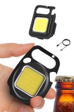 Kamp Çadır Lambası Şarjlı El Feneri Işıldak Anahtarlık Mini Mıknatıslı