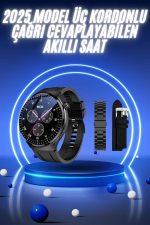 Akıllı Saat Yeni Nesil Üç Kordonlu Nabız Ölçer Çağrı Cevaplama - Görsel 2