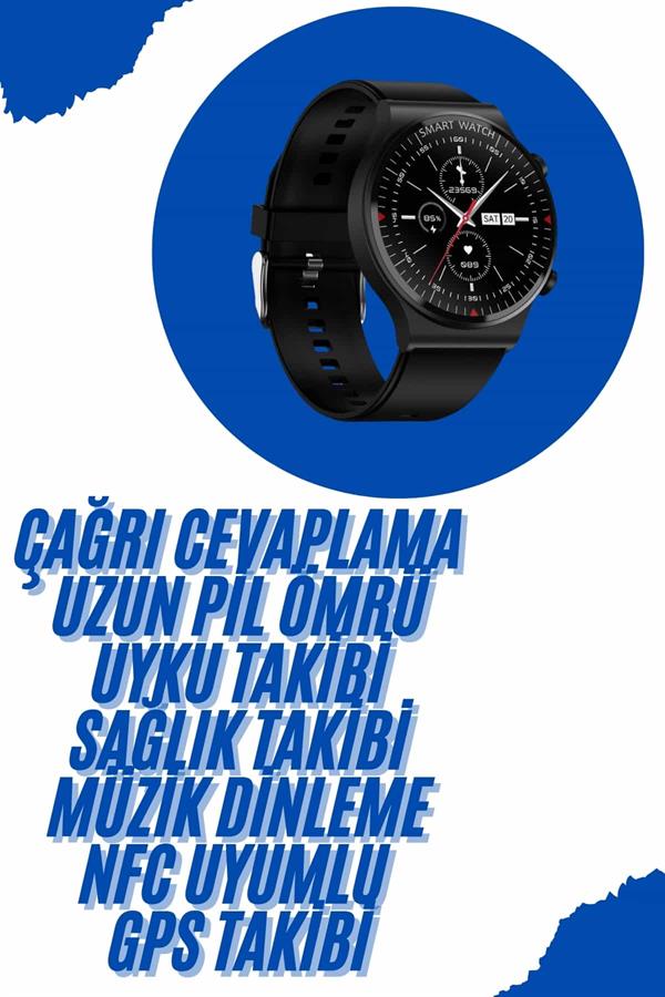 Compressed by jpeg-recompress Akıllı Saat Yeni Nesil Üç Kordonlu Nabız Ölçer Çağrı Cevaplama - Görsel 1