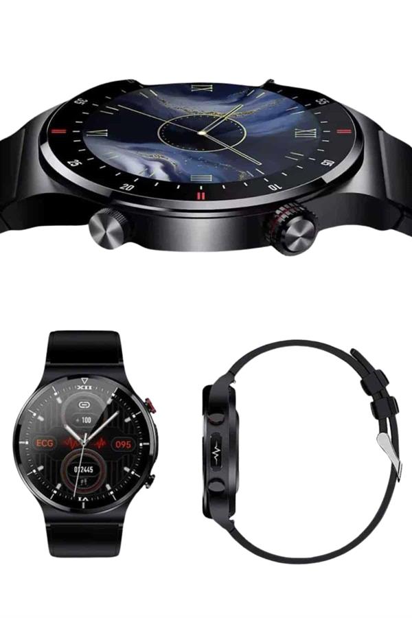 Compressed by jpeg-recompress Amoled Ekran Metal Deri Silikon Kordonlu Uyku ve Sağlık Takibi - Görsel 3