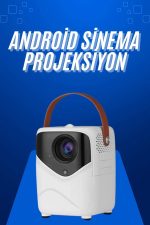 HD Ayaklı Portatif Projeksiyon Cihazı Android İşlemcili Sinema Projektörü - Görsel 2