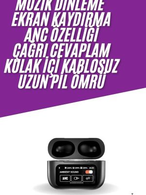 2025 Model Bluetooth Kulaklık Dokunmatik Ekran Yüksek Ses Kalitesi