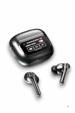 Yeni Nesil ANC Özellikli Çağrı Cevaplayan Dokunmatik Ekranlı Bluetooth Kulaklık Siyah - Görsel 3