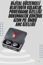 Kablosuz Bluetooth Kulaklık Powerbank Özellikli Göstergeli Hd Mikrofon