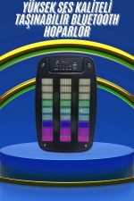 Kablosuz Hoparlör İOS ve Android Uyumlu Şarjlı SD Kart Girişli Bluetooth Hoparlör - Görsel 2