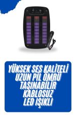 Kablosuz Hoparlör İOS ve Android Uyumlu Şarjlı SD Kart Girişli Bluetooth Hoparlör