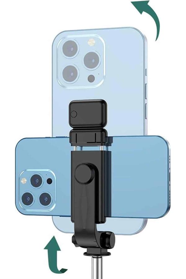 Compressed by jpeg-recompress Tripod Selfie Çubuğu Bluetooth Kumandalı Kablosuz Led Işıklı - Görsel 1