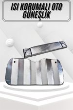 Güneşlik Koruyucu Perde Metalize Oto Araç Araba Güneşliği Ön Cam Güneşliği - Görsel 2