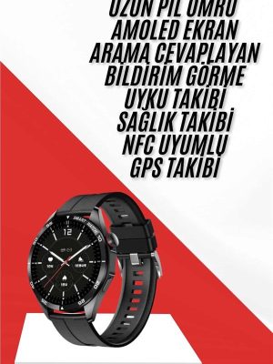 Akıllı Saat Ios Ve Android Tüm Telefonlara Uyumlu Çok Fonksiyonlu Amoled Ekran