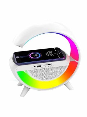 Bluetooth Hoparlör G Şekli Atmosfer Akıllı Rgb Lamba Wireless Kablosuz Şarj