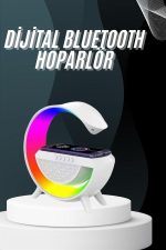 Bluetooth Hoparlör G Şekli Atmosfer Akıllı Rgb Lamba Wireless Kablosuz Şarj - Görsel 2