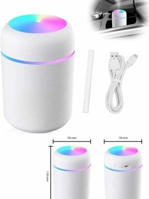 Hava Nemlendirici Buhar Makinesi Led Işıklı USB Dekoratif Nemlendirici