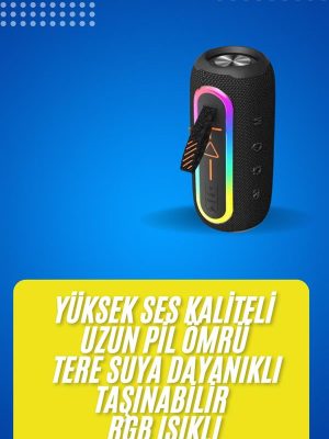 Bluetooth Hoparlör USB Şarjlı Uzun Pil Ömrü Android ve İOS Uyumlu Renkli