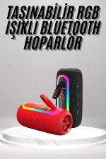 Bluetooth Hoparlör Uzun Pil Ömrü Taşınabilir Yüksek Ses Kaliteli - Görsel 2