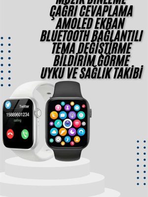Akıllı Saat Yeni Nesil Android ve İOS Uyumlu Titreşim Modlu Alarm Kronometre