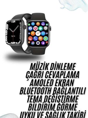 Plastik Kordonlu Kalp Atışı Uyku Takibi ve Çağrı Cevaplayabilen Akıllı Saat