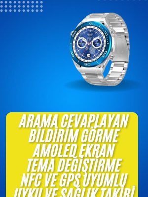 2025 Model Yuvarlak Ekran Android ve İOS Uyumlu GPS Takibi Yapabilen Akıllı Saat