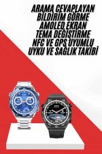 Akıllı Saat 1.62 İnç Ultimate Nabız Sensörlü Sesli Görüşme Yapabilen