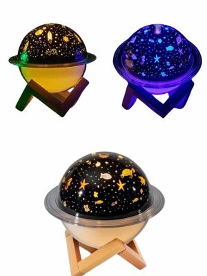 Aromaterapi Hava Nemlendirici Gece Lambası Uzay Model Satürn Oda Kokusu