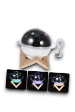 Hava Nemlendirici Led Işıklı Gece Lambası Yıldız Görünümlü Renk Değiştiren - Görsel 5