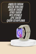 Uyku ve Sağlık Takibi Yapabilen GPS Uyumlu Plastik Kordonlu Akıllı Saat