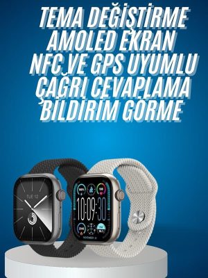 Akıllı Kol Saat Amoled Ekran Android ve İOS Uyumlu Arama Konuşma