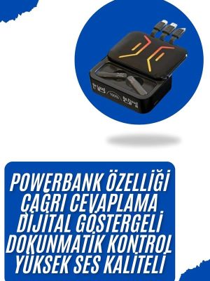 Gaming Bluetooth Kulaklık Dahili Powerbank Kablolu Düşük Gecikmeli Bluetooth 5.2