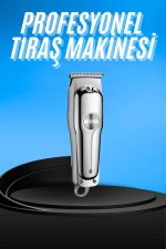 Paslanmaz Çelik Bıçaklı Kablosuz Şarjlı Dijital Göstergeli Tıraş Makinesi - Görsel 2