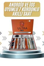 7 Kordonlu Akıllı Saat Plastik Kordon Hasır Kordon Çelik Kordon - Görsel 2