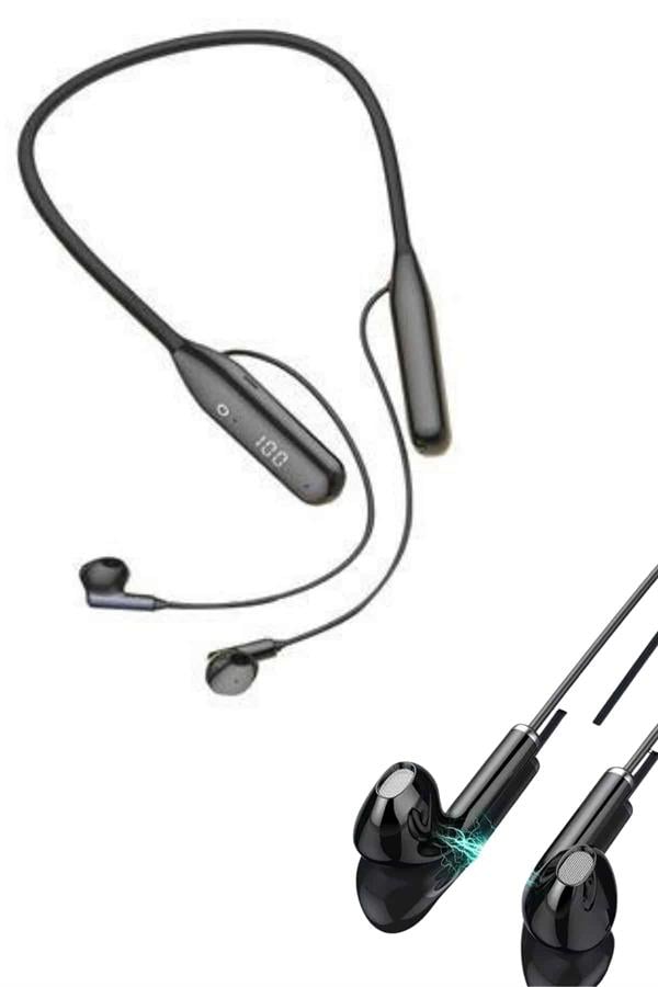 1213024_60-saat-kablolu-boyun-askili-dijital-g-343300.jpg 60 Saat Kablolu Boyun Askılı Dijital Göstergeli Bluetooth Kulaklığı - Görsel 3
